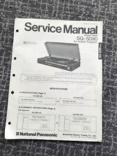 National Panasonic SG-5090 Service Manual Music Centre HiFi System SG 5000 Serie