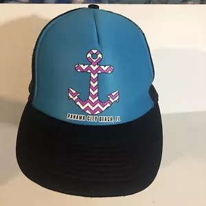 De colección Panama City Beach Florida Gorra Ancla Sombrero Azul Snapback H1 - Imagen 1 de 4