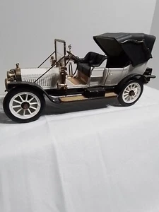 1/24 FRANKLIN Mint, 1912 Packard Victoria White black Top, Beautiful Condition  - Picture 1 of 12