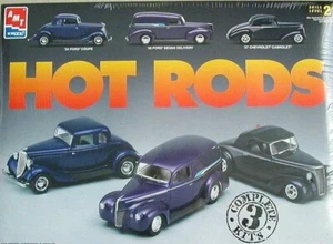 FACTORY SEALED AMT/Ertl Hot Rods 3PACK Ford /chevy - Picture 1 of 3