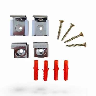 Spiegelklammer Spiegelhalterung Spiegelbefestigung Klammern Set Spiegel - Bild 1 von 3