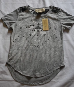 Cedar Rose Girl's Short Sleeve T-shirt Aztec w/ Rhinestones Cotton Size X- Large - Picture 1 of 4