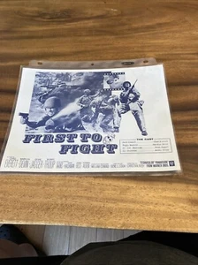 Vintage Warner Brothers Movie Double Sided Synopsis Sheet - First to Fight - Foto 1 di 2