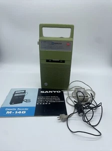 Vintage Sanyo M-148 Cassette Tape Recorder W Microphone Untested - Picture 1 of 5