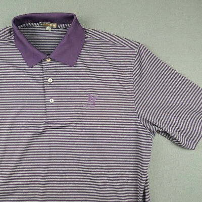 Peter Millar Kapalua 高尔夫球场夏季舒适 Polo 衫,尺寸 L,条纹 — 第 1/4 张图片