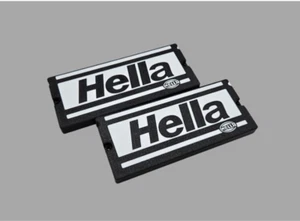 Black BMW Hella Style Fog Light Covers | Rally Caps | Fits E30 E28 E24 RARE - Picture 1 of 4