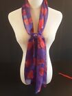 Red Hat Society Purple And Lavender Silk Scarf With Red Hats