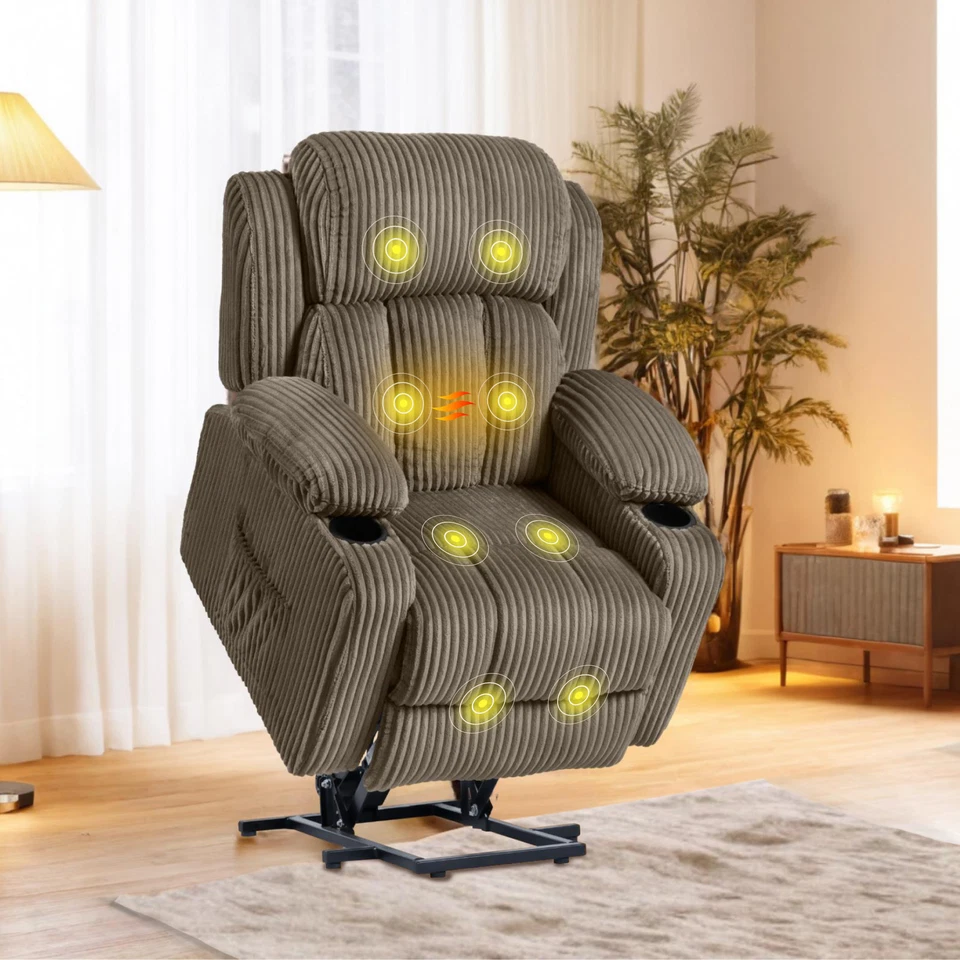 FlexiSpot Ancianos Elevador Eléctrico Silla Reclinable Sofá Masaje y Calor Portavasos  Foto 1 de 4