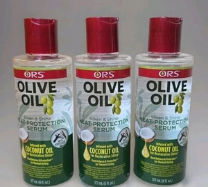 3 Pack - ORS Olive Oil Heat Protection Serum,Coconut Oil, 6 Fl Oz,450 Degrees  - Picture 1 of 4