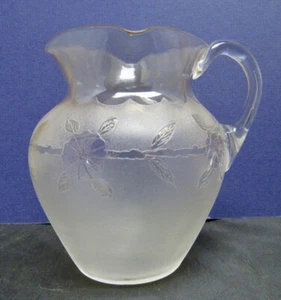 NEW ENGLAND POMONA GLASS CO. CREAMER SMALL PITCHER CORNFLOWER 1880'S - Picture 1 of 4