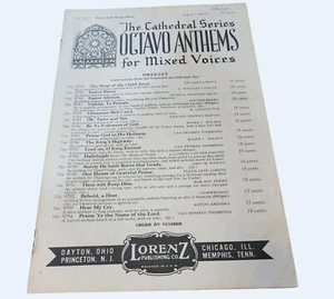 1952 The Cathedral Series Octavo Anthems Choral Noten Du wirst ihn behalten - Bild 1 von 3
