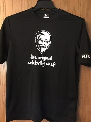 Pollo frito Kentucky.  Coronel Sanders. Camisa.  Negro.  S Foto 1 de 3