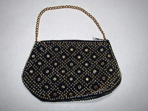 Borsa vintage retrò anni '70 - blu scuro - stock originale ex negozio - Foto 1 di 2