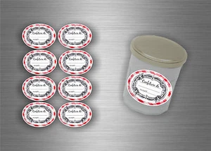 8/16/24/48/96x Aufkleber Etikett Marmelade Küche Gelee Marmelade Konserven hausgemachter Topf - Bild 1 von 1