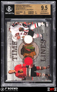 POP 1 Jeremy Roenick Bobby Hull BGS 9.5 2003-04 Parkhurst Game Used JSYs Gisto