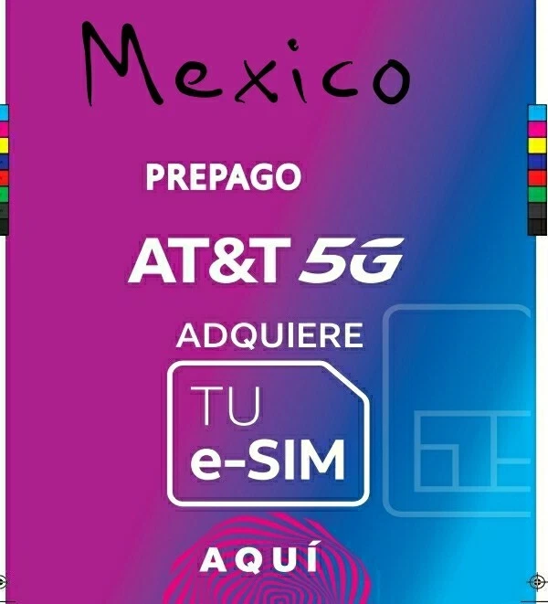 ESIM AT&T MEXICO, DATA ,CALLS & SMS .IT MUST BE ACTIVATED IN MEXICO - Image 1 of 1
