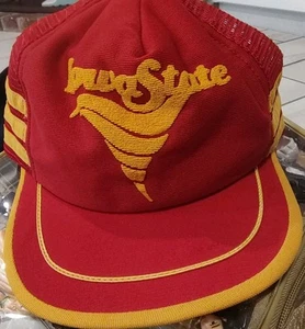 Vintage Iowa State Cyclones 3 Stripe Trucker Hat Snapback Mesh Cap USA - Picture 1 of 8
