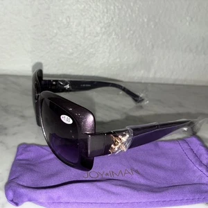 Gafas de sol Joy & IMAN bifocales lectores #1 púrpura suave nuevas HSN - Imagen 1 de 4