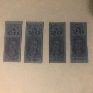 Lot 4 Briefmarken - US Internal Revenue Class A 20 Zigaretten Clinton Serie 125 - Bild 1 von 3