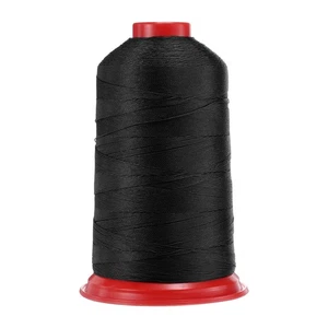 1400 Yards Bonded Nylon Sewing Thread 420D/3 Nylon Upholstery Thread Black - Picture 1 of 7