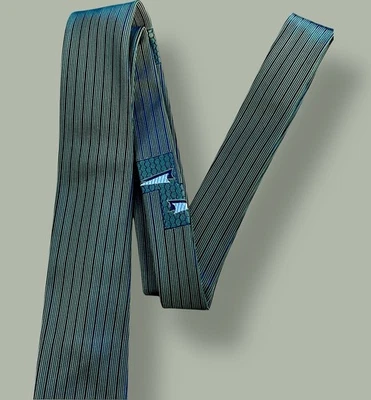 Corbata vintage años 60 Penny’s Towncraft oliva vertical micro rayas Rockabilly Mad Men Foto 1 de 4