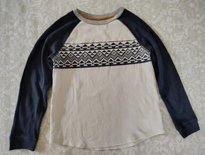 Camicia manica lunga Old Navy L 10-12 ragazzo termica Fair Isle Southwest blu avorio - Foto 1 di 3