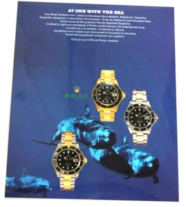 Rolex Submariner 1990s At One With The Sea Promotional Advertisment Sign - Picture 1 of 9