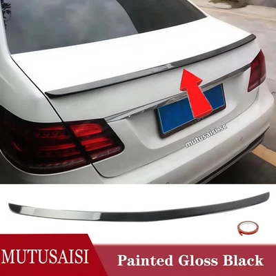 Painted Black For Mercedes E-Class W212 Sedan 10-16 Rear Trunk Spoiler AMG Wing - Image 1 of 4