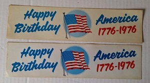Pegatinas parachoques vintage 1976 Bicentenario Feliz Cumpleaños América - Imagen 1 de 2