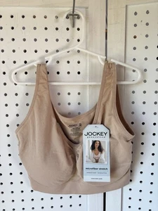 Jockey Generation Women's Beige Microfiber Stretch Wireless Bra XL Seamfree NWT - Picture 1 of 4