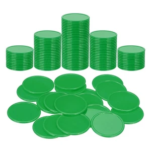 200 piezas fichas de póquer de plástico de 1,5", contadores de aprendizaje marcadores de discos, verde oscuro - Imagen 1 de 7