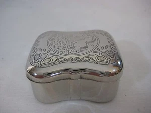 JAPANISCHE DETAIL HANDGESCHNITZT VERSILBERT WINDMÜHLE PILLENDOSE SCHMUCKDOSE - Bild 1 von 5