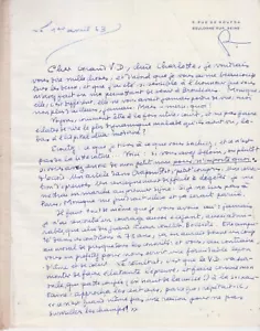 Serge GROUSSARD. Belle lettre à Jean GALTIER-BOISSIÈRE (CRAPOUILLOT) 1963 - Picture 1 of 4