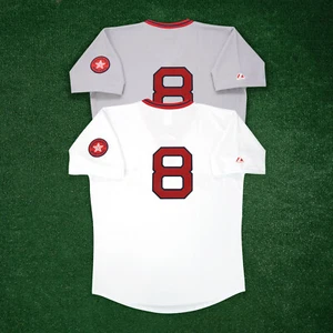 Carl Yastrzemski 1976 Boston Red Sox Cooperstown Home Road Throwback Jersey - Picture 1 of 13