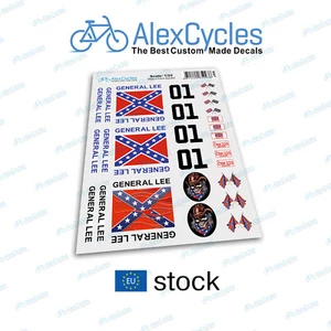 The Dukes of Hazzard GENERAL LEE 1:25 Scale Aufkleber Stickers Kit RC Tamiya HPI - Picture 1 of 2