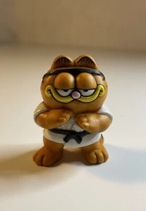 Garfield Gatto PVC Figura Arti Marziali Karate Vintage United Feature Syndicate - Foto 1 di 6