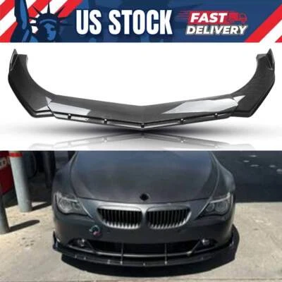 For BMW 640i 645i 650i 645Ci Carbon Fiber Front Bumper Lip Spoiler Splitter AB - Image 1 of 4