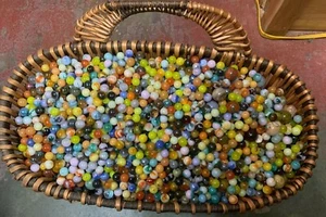 Estate Lot of Glass Marbles over 48 lbs 2 Different Sizes - Picture 1 of 3