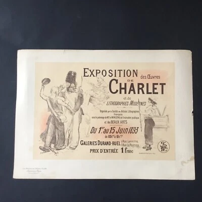 Litho Les Maîtres De L’Affiche Galerie Durand Ruel 1893 Exposition Charlet - Photo 1/4