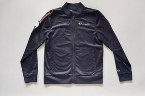 Champion Girls Logo Track Jacket Black Pink Stripe Size XL - Picture 1 of 6