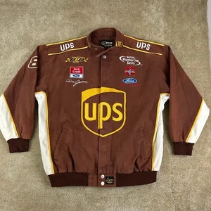 Nascar Chase Authentics Jacket XXL 2XL UPS Dale Jarrett #88 Brown - Picture 1 of 13