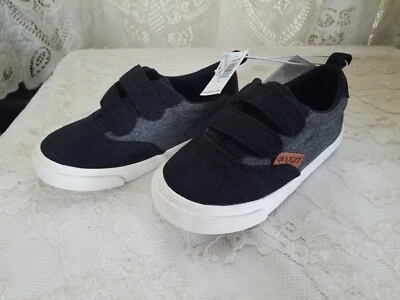 Sapatos casuais/vestido/barco Old Navy meninos criança tamanho 6 fecho preto e cinza - Imagem 1 de 4