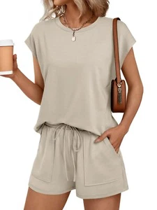 AUTOMET Womens Lounge Two 2 piece Sets Summer Outfits 2025 Loungewear Matchin... - Picture 1 of 6