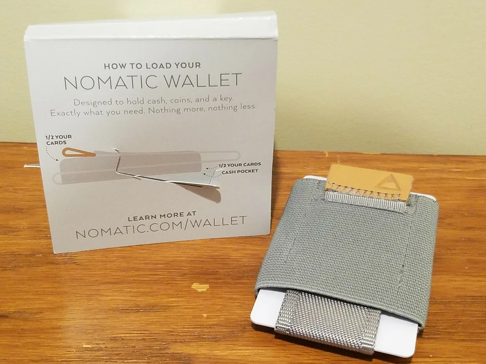Nomatic Sport Slim Minimalist Wallet Quick Access Card Holder Keys Coin Grey