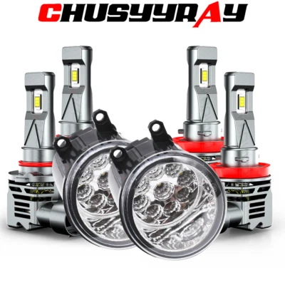 6 个 LED 车头灯高/低灯泡 + 保险杠雾灯适用于雷克萨斯 HS250h 2010 - 2012 — 第 1/4 张图片