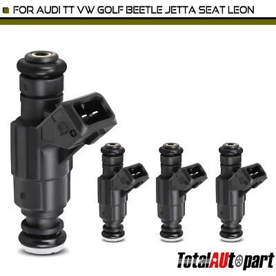 Juego de 4 inyectores de combustible para Volkswagen Beetle Golf Jetta Audi TT Seat Leon 1,8 L Foto 1 de 4