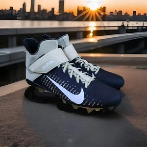 Nike Alpha Menace Pro 2 Mid Black Gold Football Cleats BV3945-700 Men's Size 13 - Picture 1 of 12