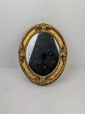 Vtg Italian Gilt Frame Gold Ornate Decorative Mirror Hollywood Regency 9" X 11"