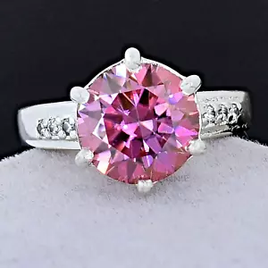 Certified 3.25 Ct Pink Diamond Solitaire Ring ! FREE Diamond studs! - Picture 1 of 11