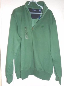 Neu mit Etikett Izod grün Reißverschluss vorne Größe L Pullover Freizeitshirt Einzelhandel $ 62 Baumwollmischung - Bild 1 von 6
